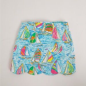 Lilly Pulitzer Blue and Pink Sailboat Skirt